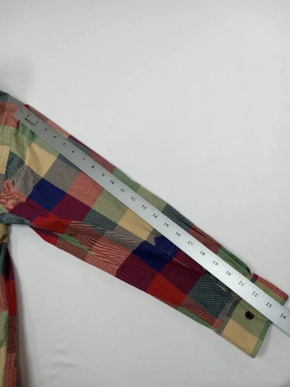 Orvis Mens Large Signature Twill Plaid Button Down Shirt Multicolor Long Sleeve